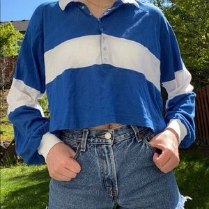 Long sleeve polo top